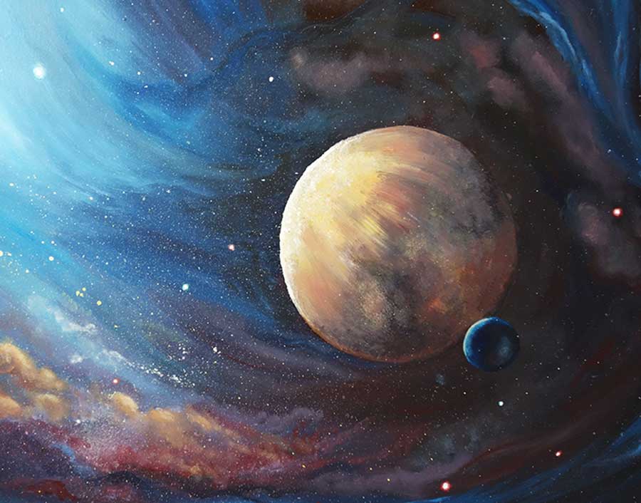 acrylic space paintings