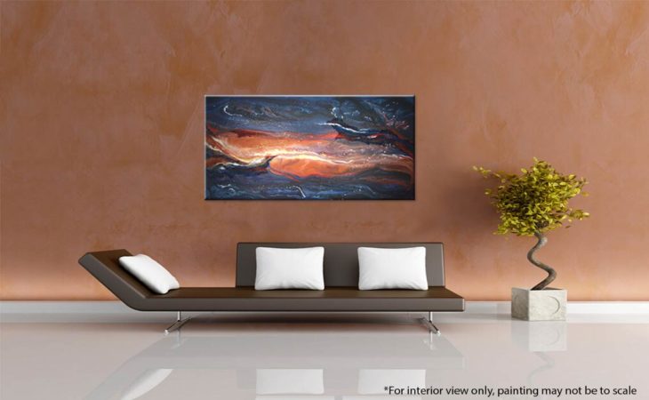 The Chasm Abstract Geothermal Canyon Painting – Liz W Fine Art